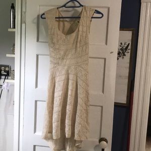 Ivory lace dress with exposed back